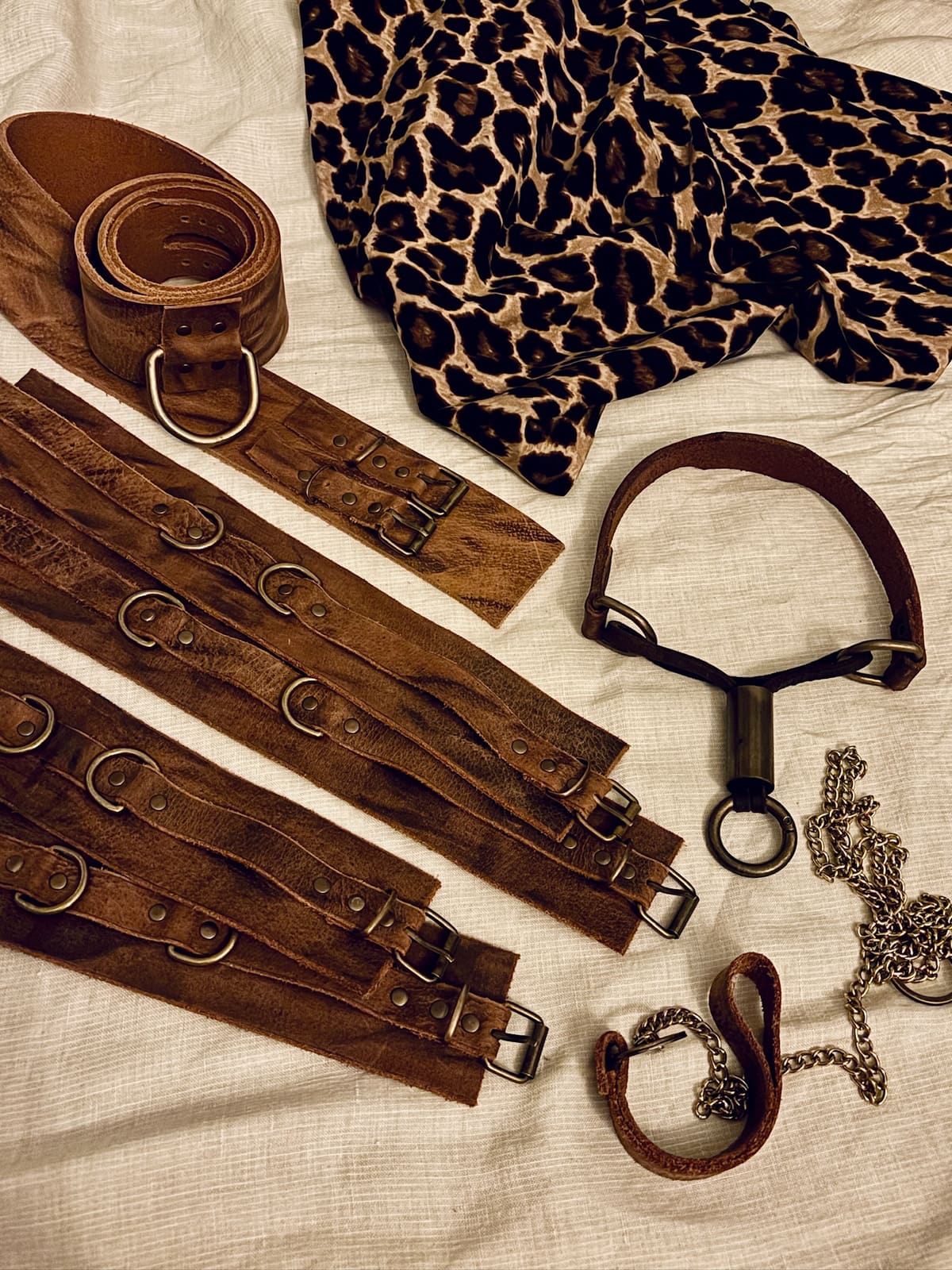 Homemade bondage set by Matthias, who wanted to find a BDSM partner on Deviance